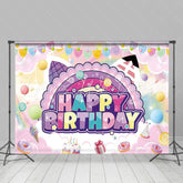 Pink Fairytale Cute Cat Theme Birthday Party Decorations Backdrop